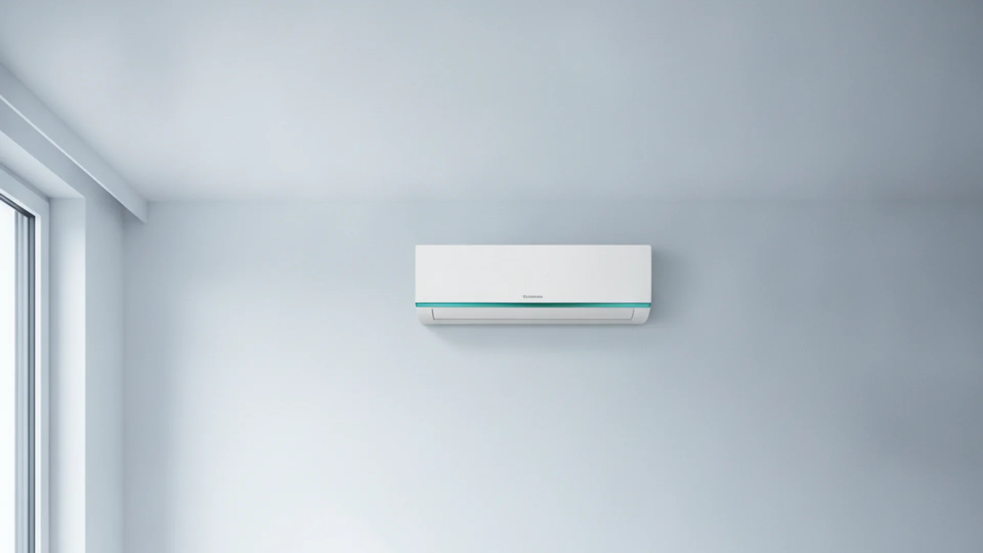 Technicien installant une climatisation split réversible dans un appartement à Genève